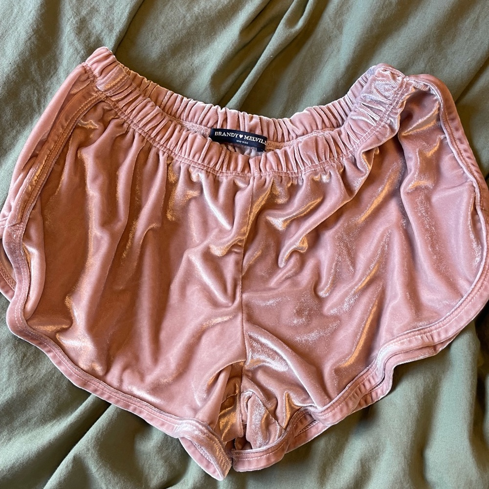 BRANDY MELVILLE VELVET SHORTS